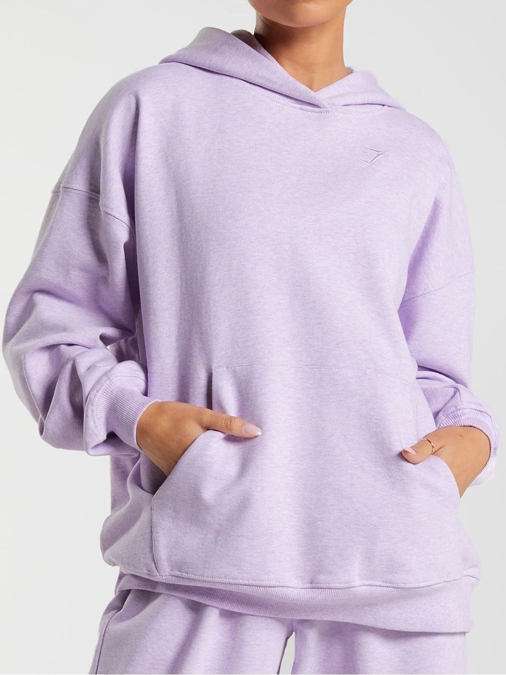 Gymshark Rest Day Sweats Oversized Heavyweight Hoodie Lavender M